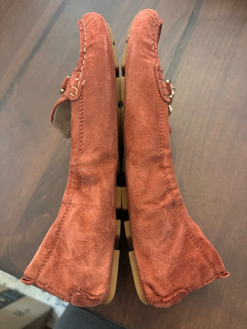Women’s Sam Edelman Rust Suede Leather Driving Loafers